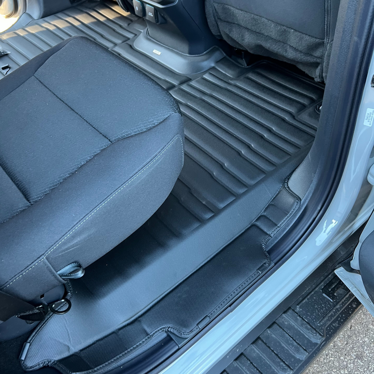 Ford F150 Front Bench Seat 2015-2026 custom floor liner set with anti-slip backing