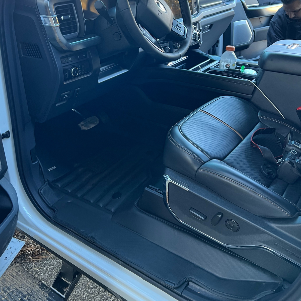 Ford F250 F350 F450 W/O Rear Seat Storage Floor Mats 2017-2026 | Covers Row 1 & 2