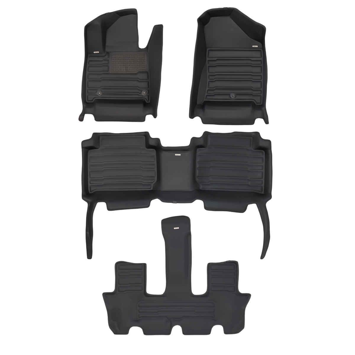 Hyundai Santa Fe Gas (6 Seat) 2024-2027 custom-fit floor mats by Mat Up!, photo 1 of 6