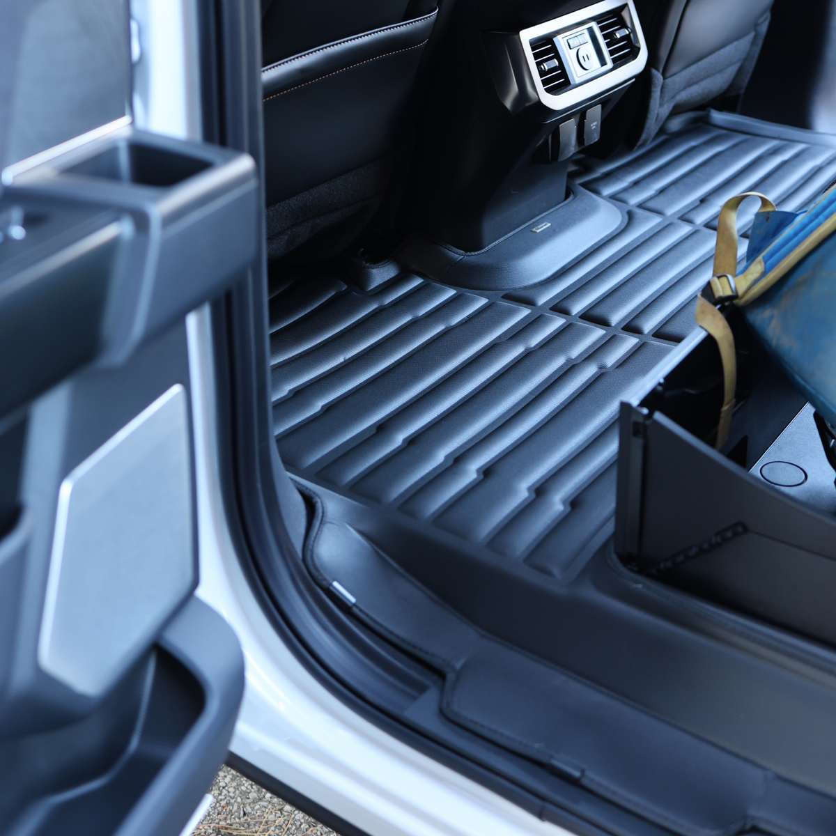 Ford F150 Lightning with Rear Seat Storage Floor Mats 2022-2026 | Covers Row 1 & 2