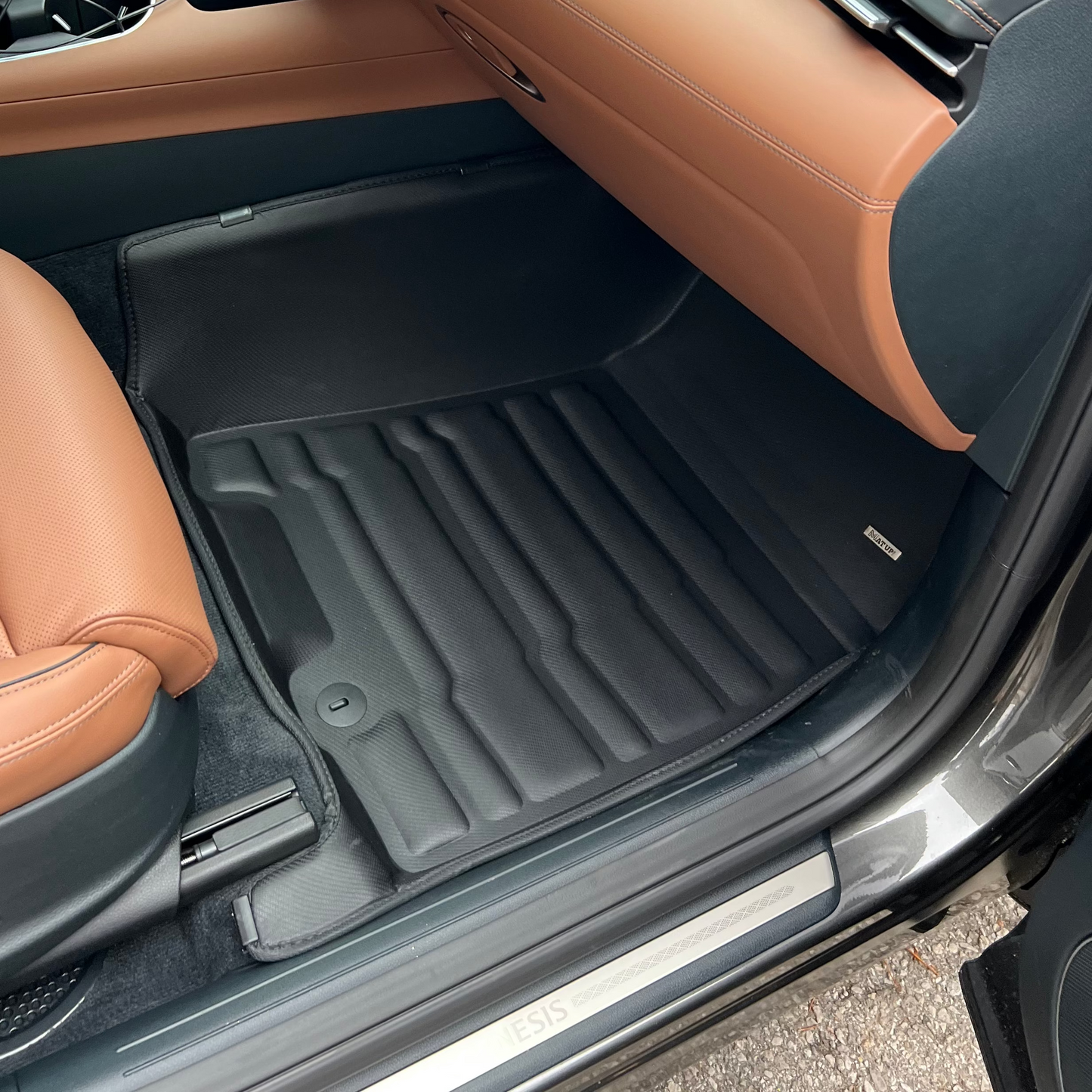 Mini custom-fit all-weather floor mats by Mat Up!, installed