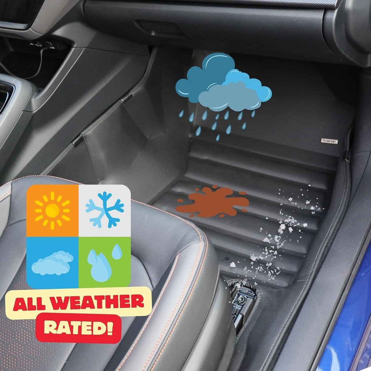 Nissan Frontier Crew Cab Floor Mats 2022-2026 | Covers Row 1 & 2