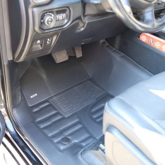 RAM 1500 Crew Cab (New Body) Floor Mats 2019-2027 | Covers Row 1 & 2