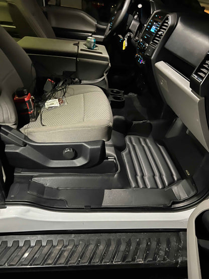 Ford F150 Front Bench Seat Floor Mats 2015-2026 | Covers Row 1 & 2