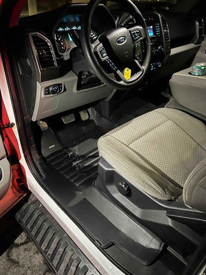 Ford F150 Front Bench Seat Floor Mats 2015-2026 | Covers Row 1 & 2