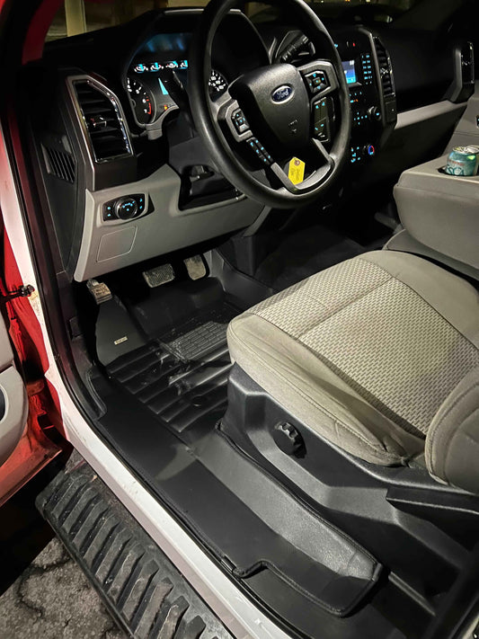 Ford F150 Front Bench Seat Floor Mats 2015-2026 | Covers Row 1 & 2