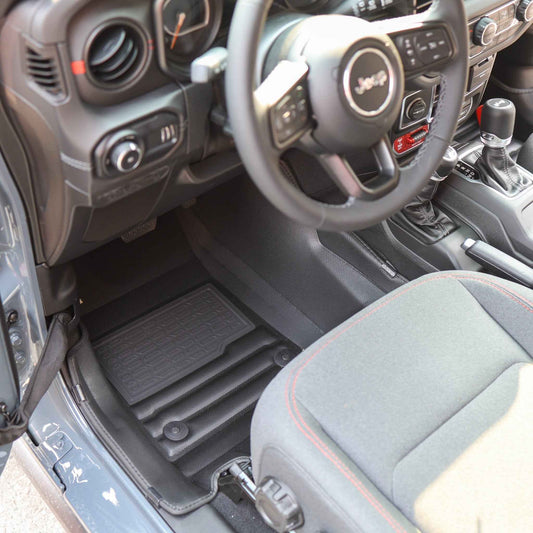 Jeep Wrangler JL 2Dr Floor Mats 2018-2026 | Covers Row 1 & 2