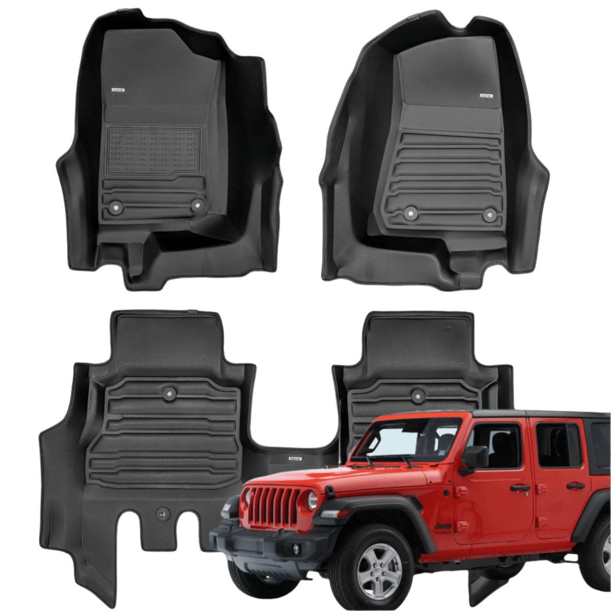 Jeep Wrangler 4xe 2021-2026 custom-fit floor mats by Mat Up!